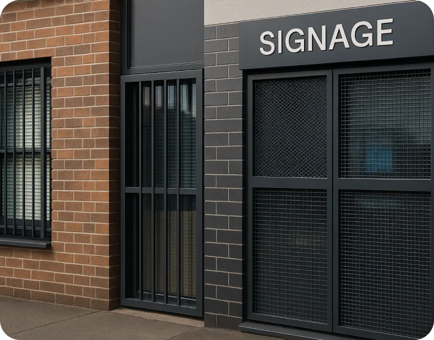 durable mesh and bar grilles