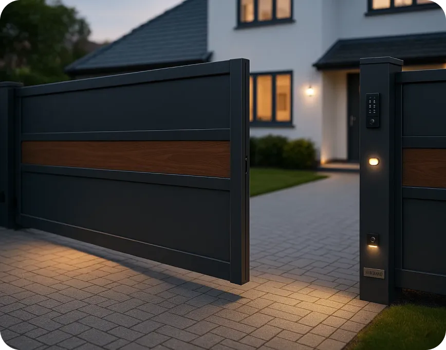 bespoke electric aluminium driveway gates