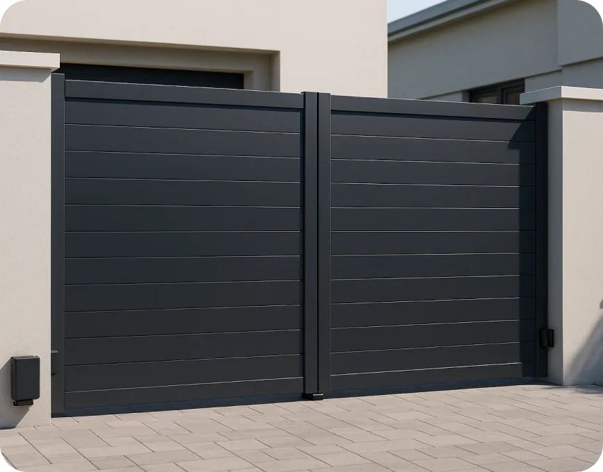 modern electric aluminium driveway gates