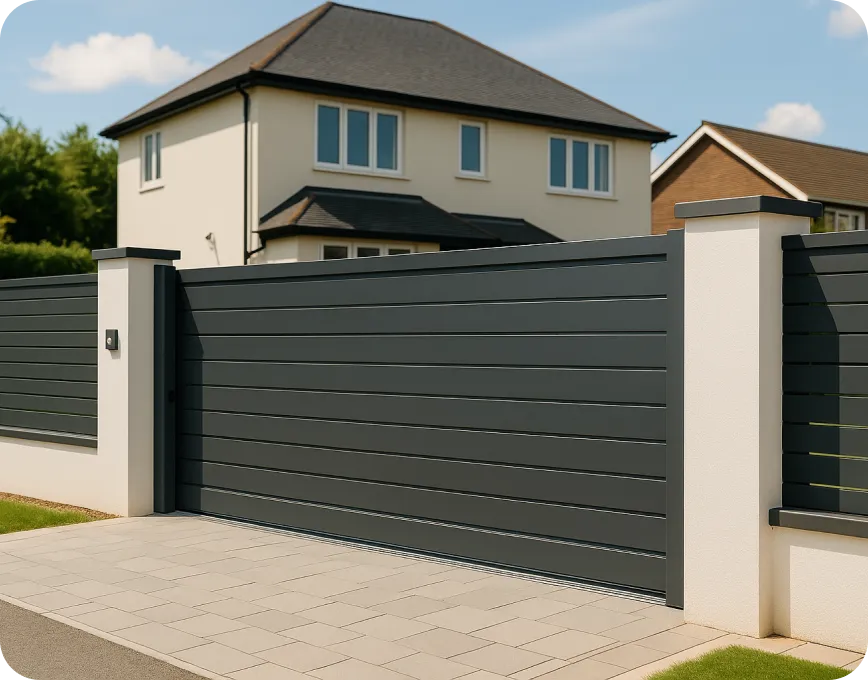 sliding electric aluminium driveway gates