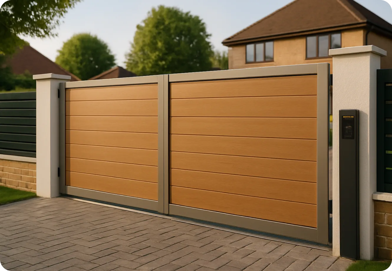 automatic composite driveway gates
