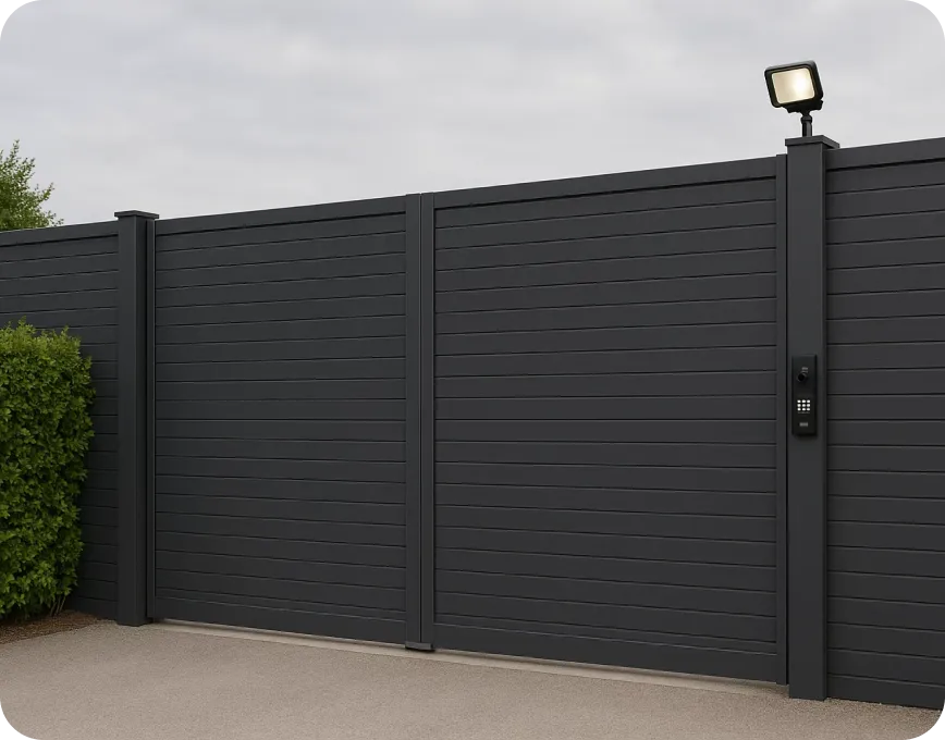 electric composite driveway privacy gates