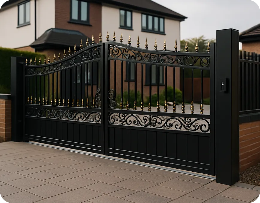 bespoke electric steel driveway gates
