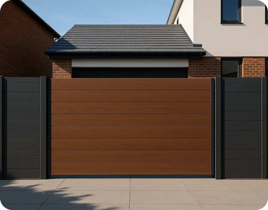 electric sliding wooden driveway gates
